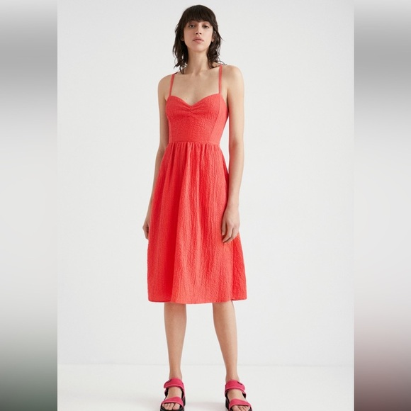 Desigual Dresses & Skirts - Desigual A-Line Midi Dress Coral